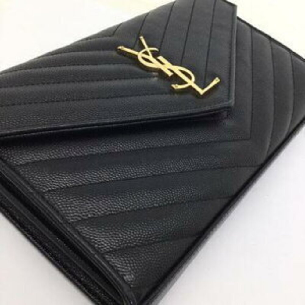 SAINT LAURENT Chain Shoulder Bag Black Leather - Picture 6 of 15